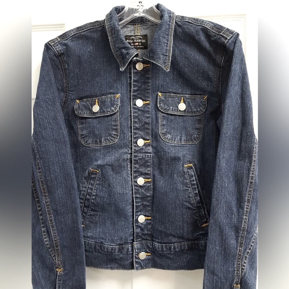 🏇🏾Ralph Lauren Polo Jeans Co Blue Stretch Denim Jacket "Genevieve"
